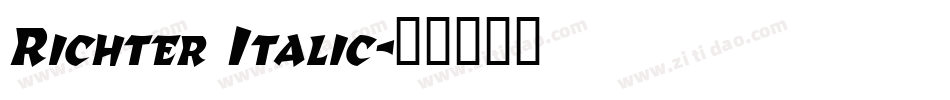 Richter Italic字体转换